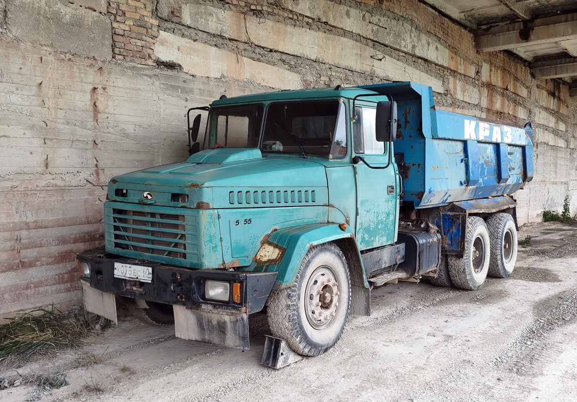 Псковская область, № У 075 ЕС 60 — КрАЗ-65055