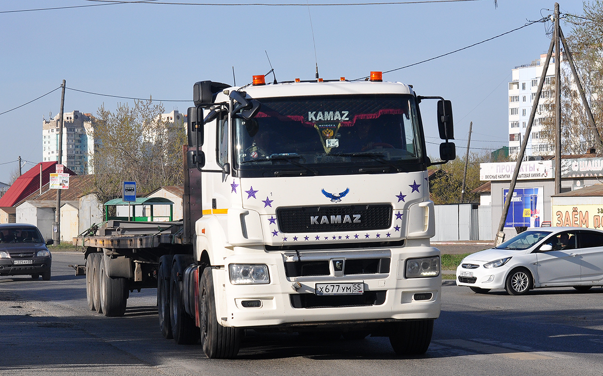Омская область, № Х 677 УМ 55 — КамАЗ-5490 (общая модель)