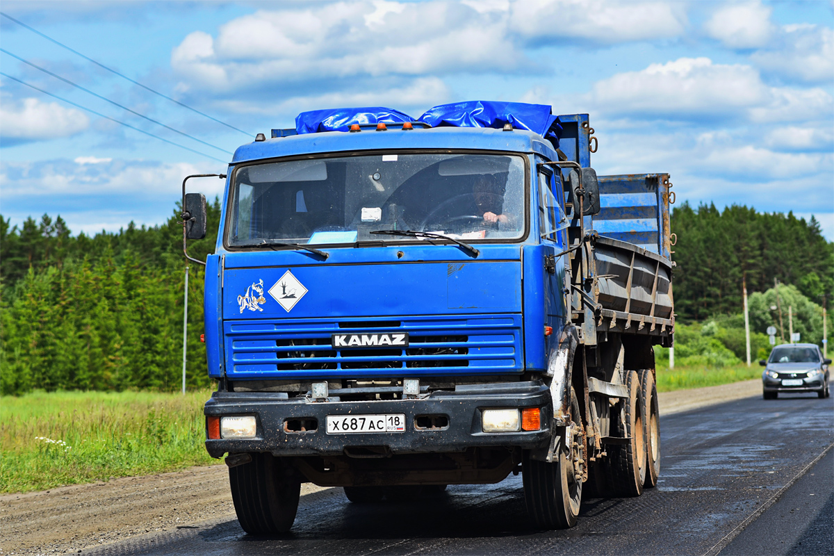 Удмуртия, № Х 687 АС 18 — КамАЗ-65115 (общая модель)