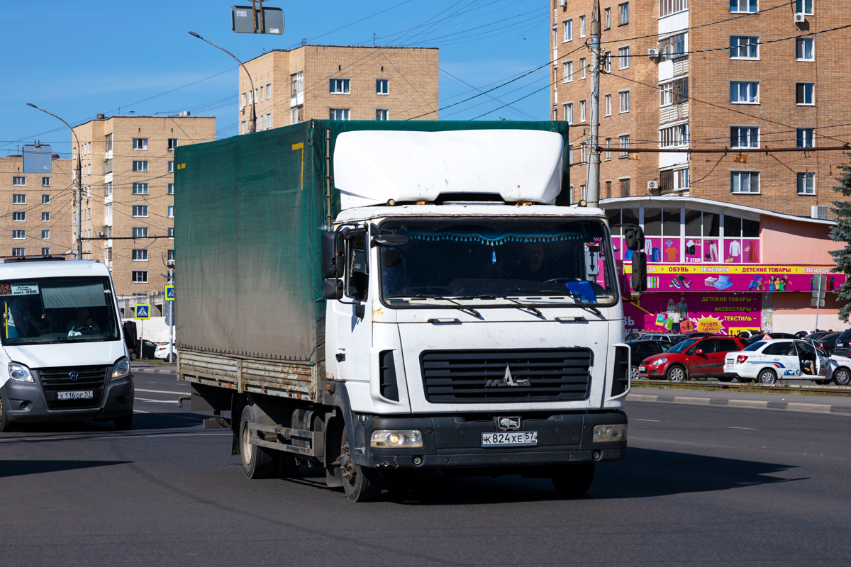 Орловская область, № К 824 ХЕ 57 — МАЗ-4371P2