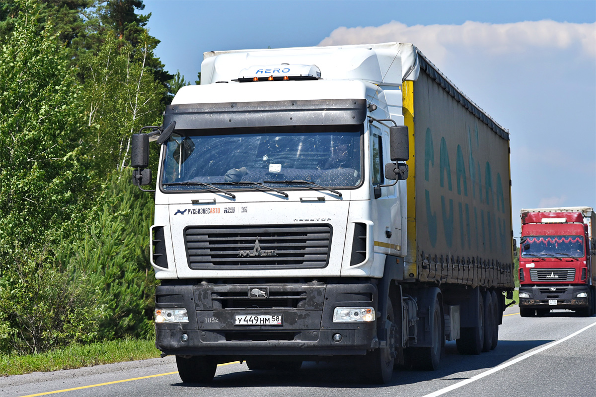 Пензенская область, № У 449 НМ 58 — МАЗ-544028