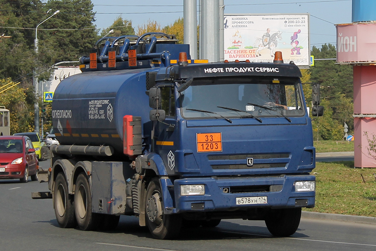 Челябинская область, № В 578 УН 174 — КамАЗ-65115 (общая модель)