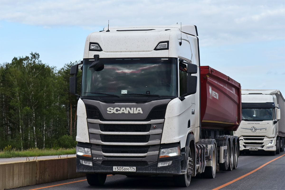 Челябинская область, № Т 505 ВМ 774 — Scania ('2016) R410