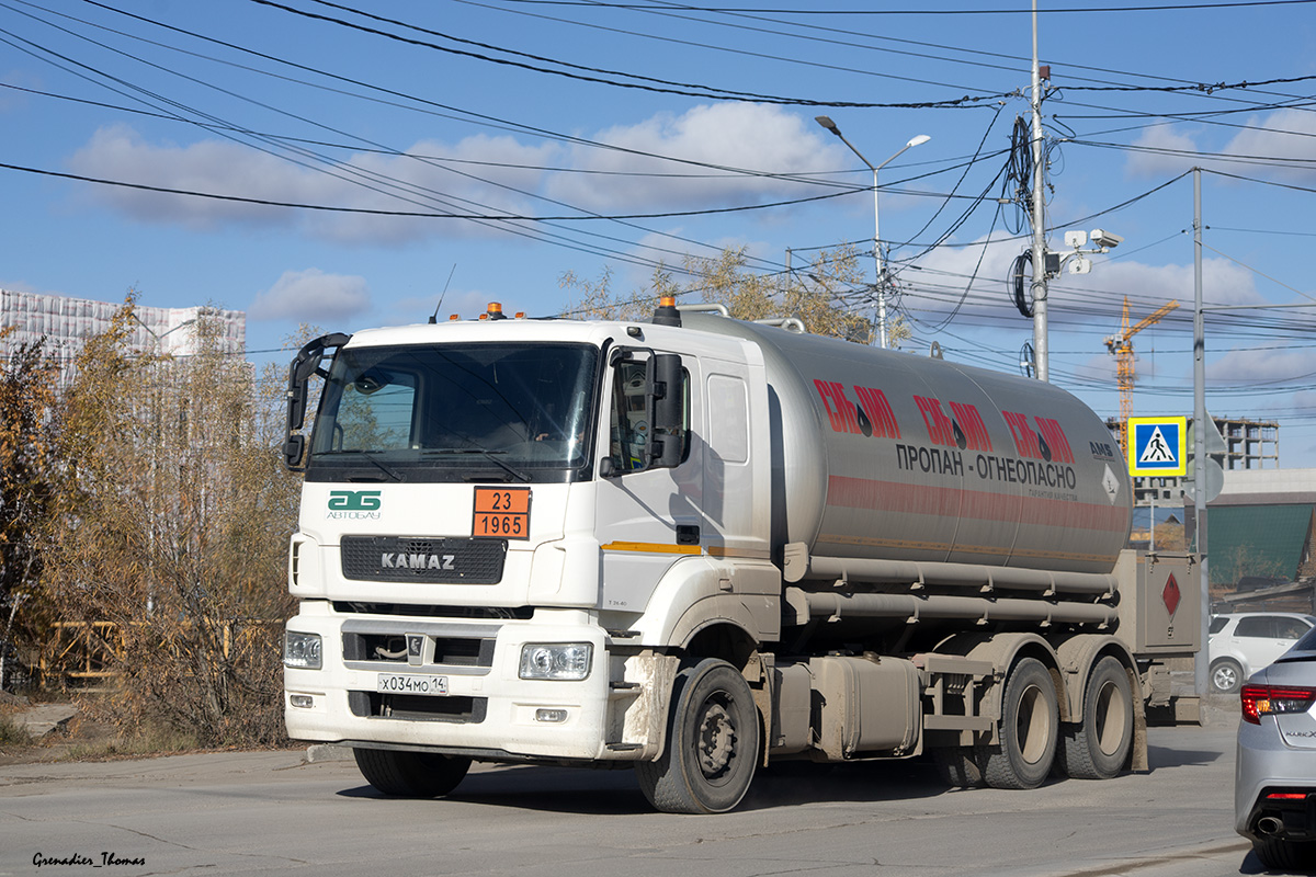 Саха (Якутия), № Х 034 МО 14 — КамАЗ-65207-S5(87)