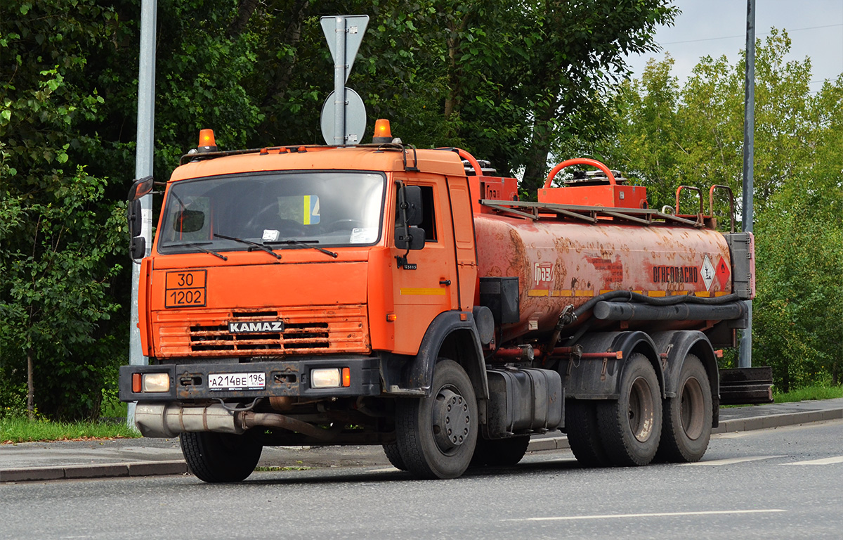Свердловская область, № А 214 ВЕ 196 — КамАЗ-65115-62