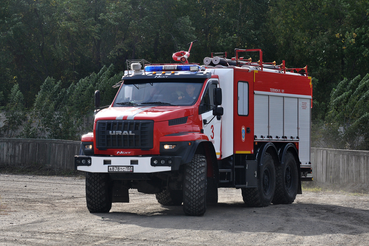 Омская область, № А 878 ТС 155 — Урал NEXT 5557-72; Омская область — Пожарный биатлон-2026