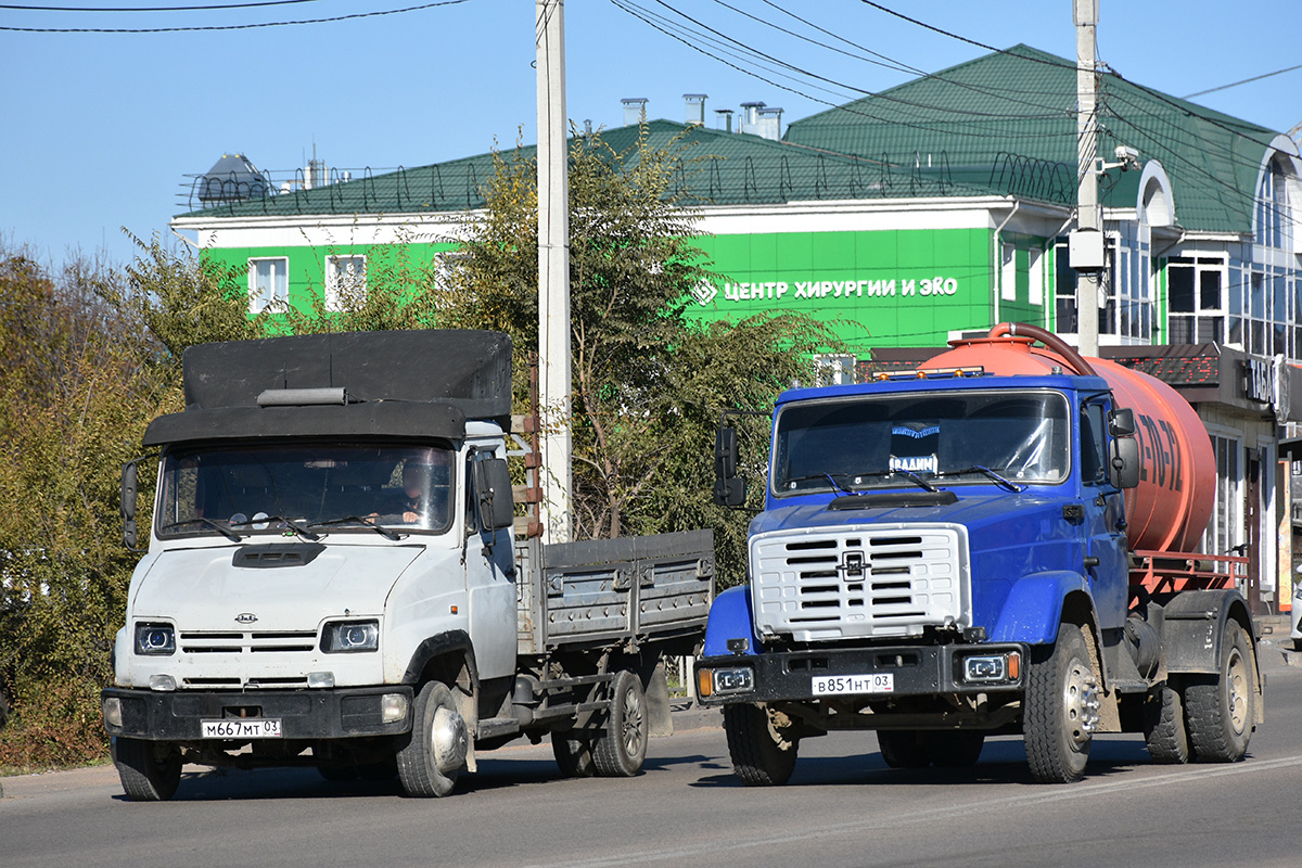 Бурятия, № М 667 МТ 03 — ЗИЛ-5301 "Бычок"(общая модель); Бурятия, № В 851 НТ 03 — ЗИЛ-4331/4329/4332/4333/4335 (общ.мод.)