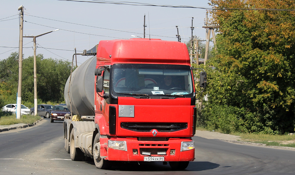Саратовская область, № У 594 УК 64 — Renault Premium ('1996)