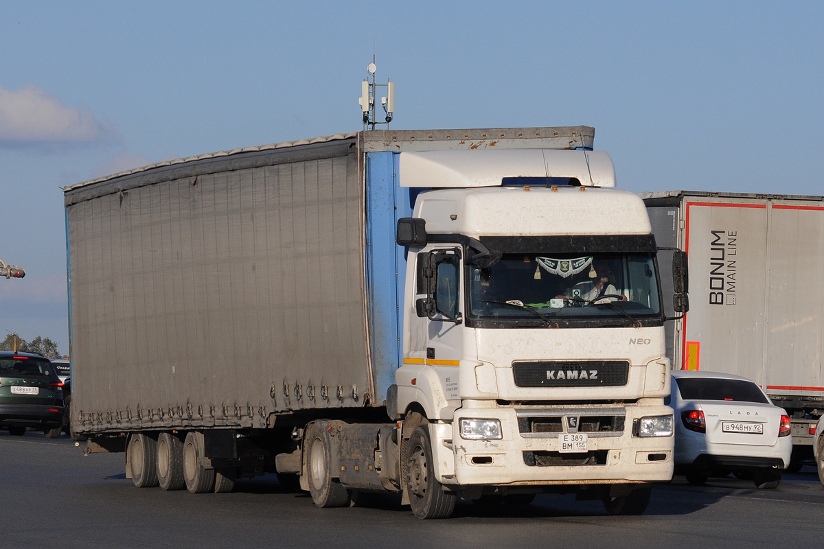 Омская область, № Е 389 ВМ 155 — КамАЗ-5490-S5(87)