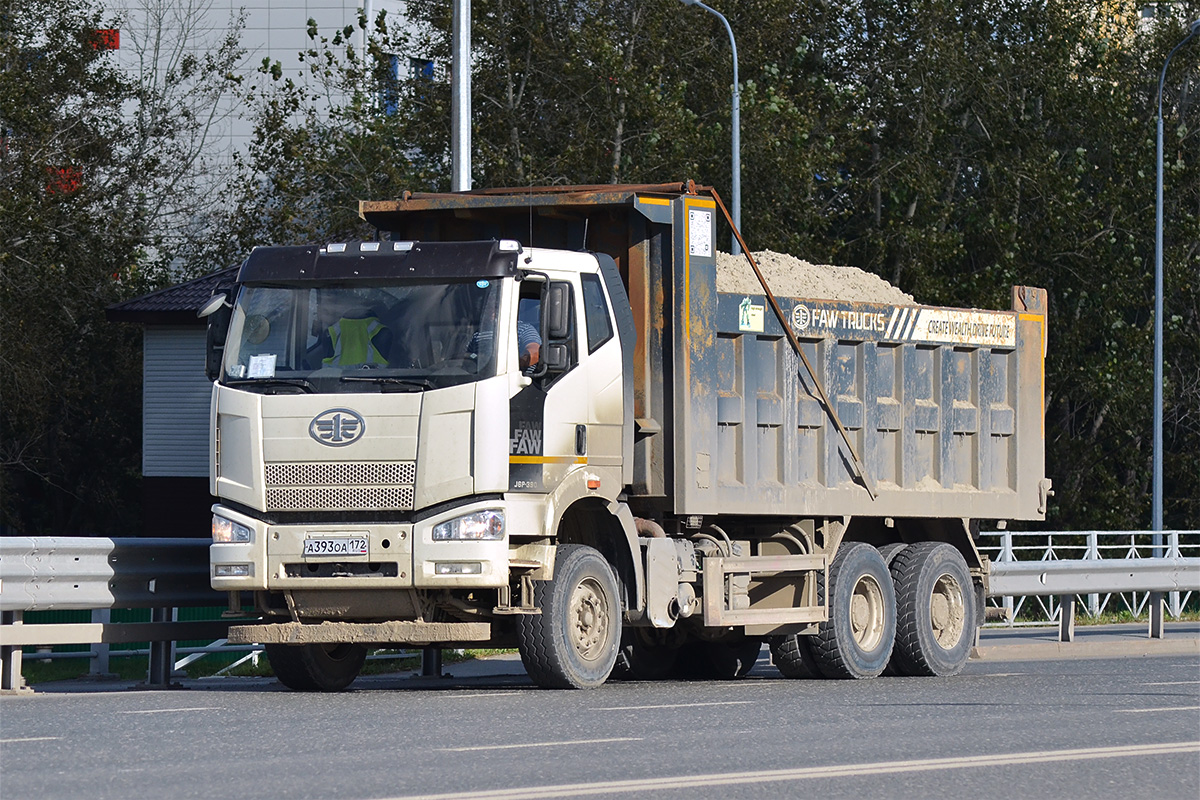 Тюменская область, № А 393 ОА 172 — FAW J6 CA3250