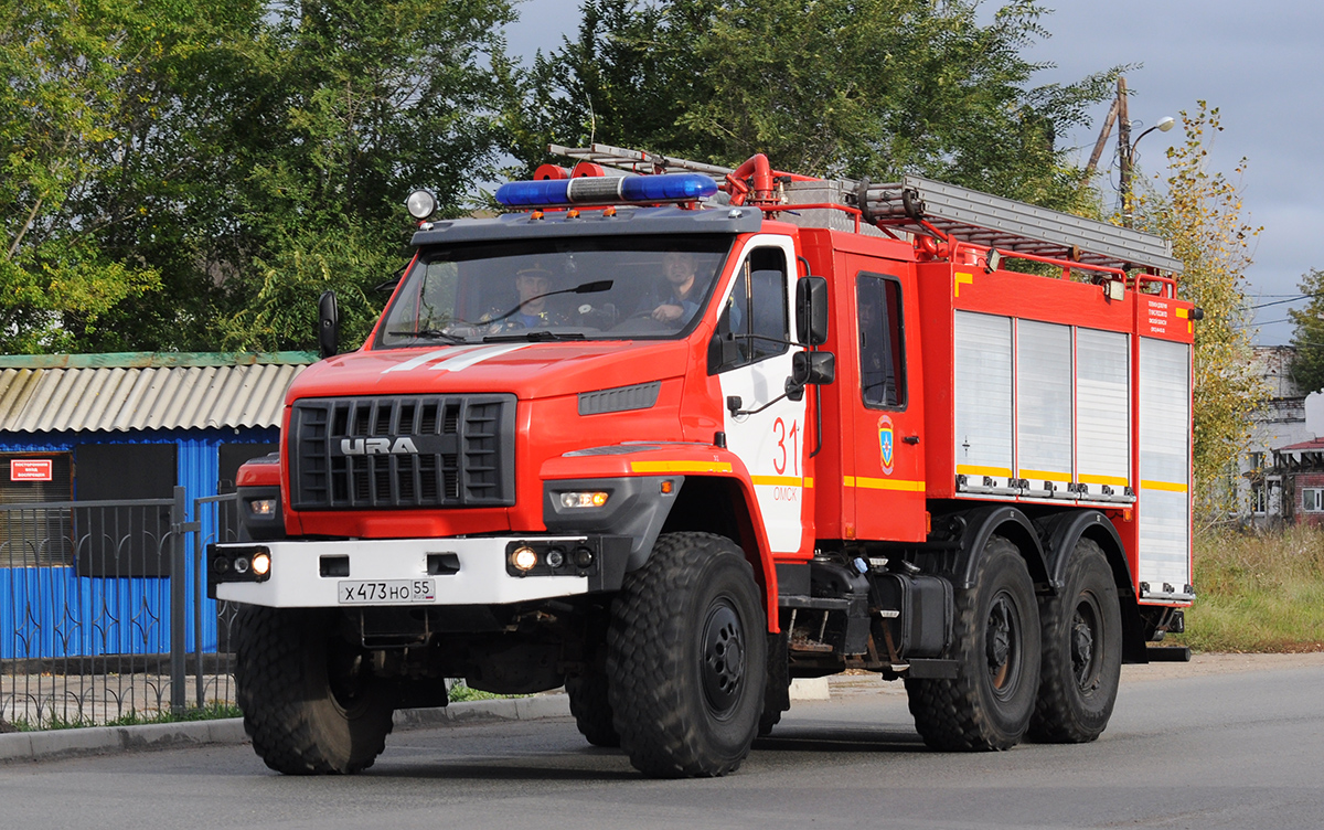 Омская область, № Х 473 НО 55 — Урал NEXT 5557-72; Омская область — Пожарный биатлон-2026