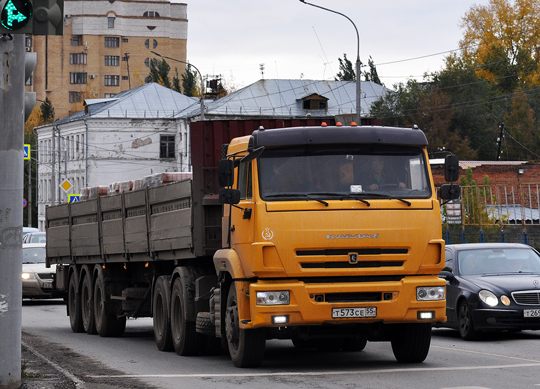 Омская область, № Т 573 СЕ 55 — КамАЗ-65116-A4(23)