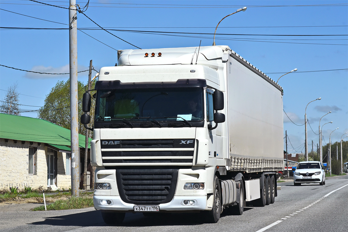 Свердловская область, № Х 347 ТТ 196 — DAF XF105 FT