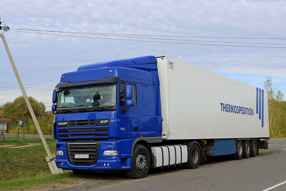 Могилёвская область, № АВ 9780-6 — DAF XF105 FT