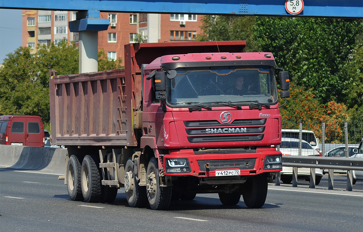 Тюменская область, № У 412 РС 72 — Shaanxi Shacman F3000 SX331x