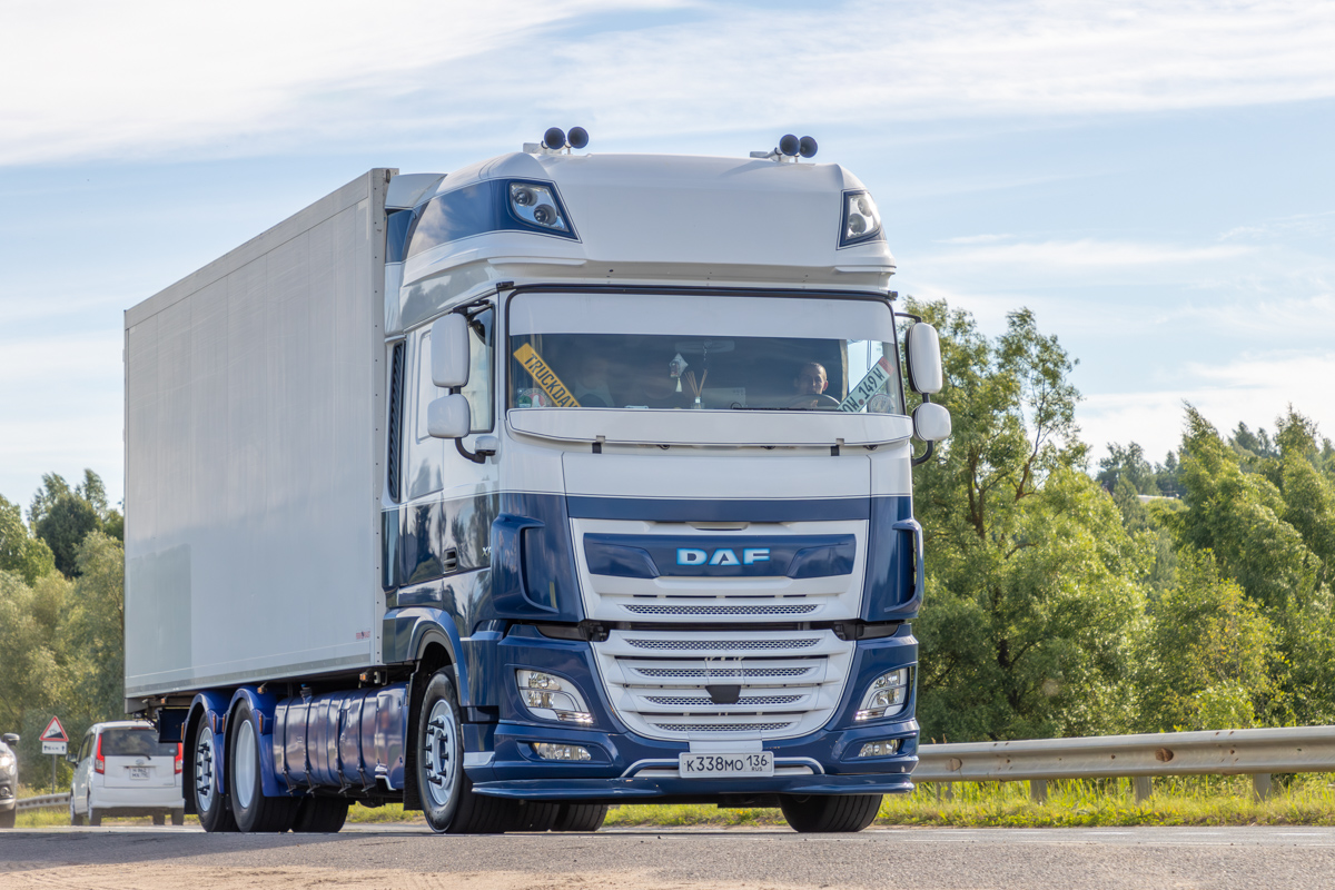Воронежская область, № К 338 МО 136 — DAF XF Euro6 FAS; Московская область — Фестиваль TruckDay 2026